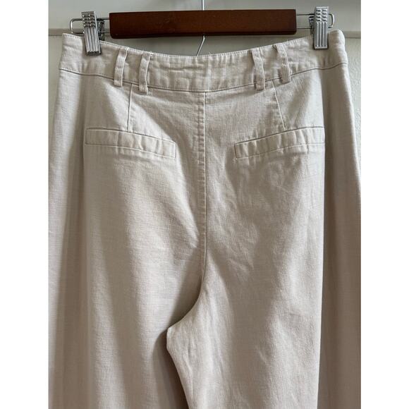 Avec Les Filles Ivory Wide Leg High Rise Pants size Small - Picture 5 of 12
